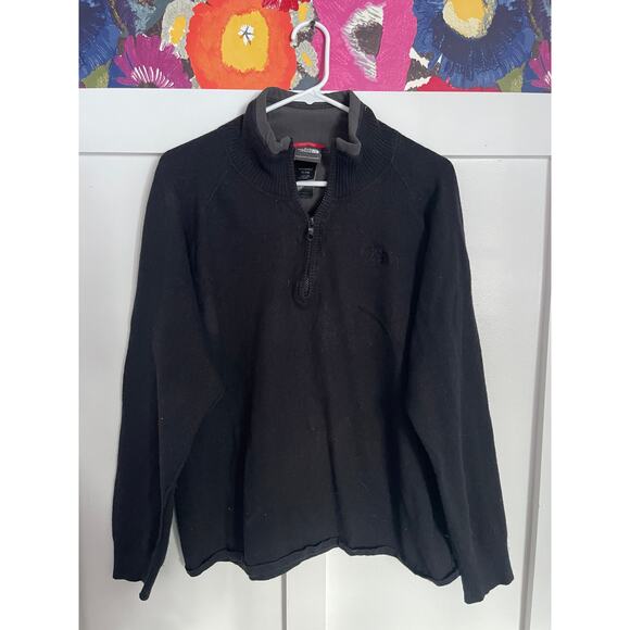 Vintage North Face mens xl wool blend quarter zip - Picture 1 of 4